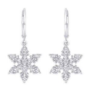 Sterling silver snowflake earrings